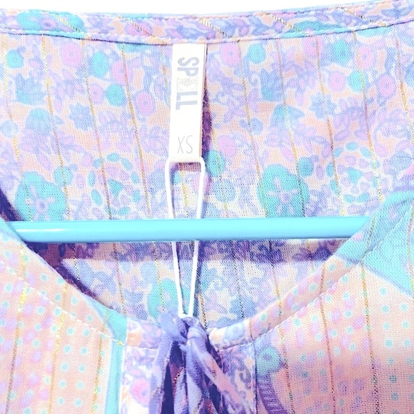 💜NWT💜 SPELL ✨EXTREMELY RARE VINTAGE PIECE✨ Opal Xanadu Blouse Sz XS - Picture 5 of 14